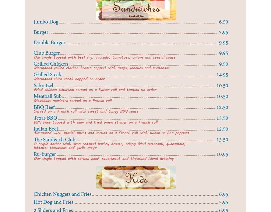 Sandwich Club Menu – ABC graphicz